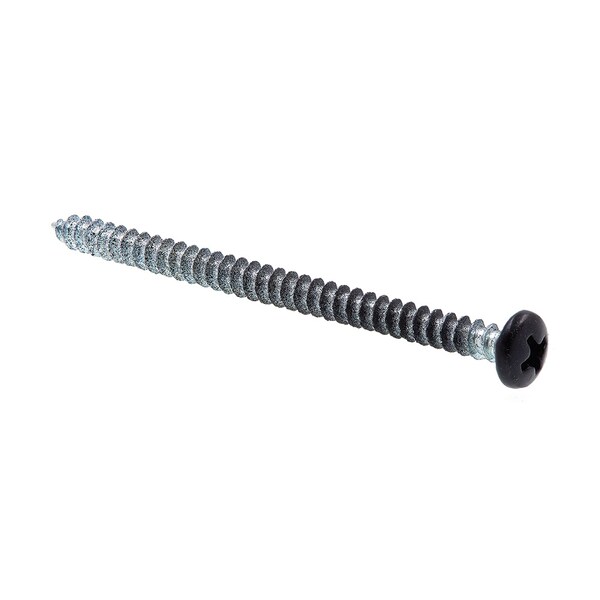 Prime-Line Sheet Metal Screw S-Tap Pan Head Phil Dr No. 8 X 2-1/2in Zinc Pl Steel Black Head 25PK 9154999 - main